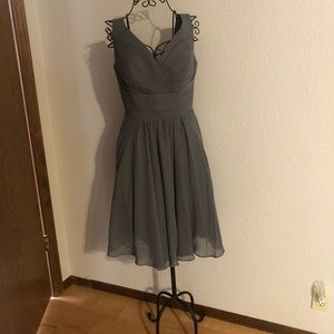 Beautiful gray bridesmaid dress/Homecoming dresses